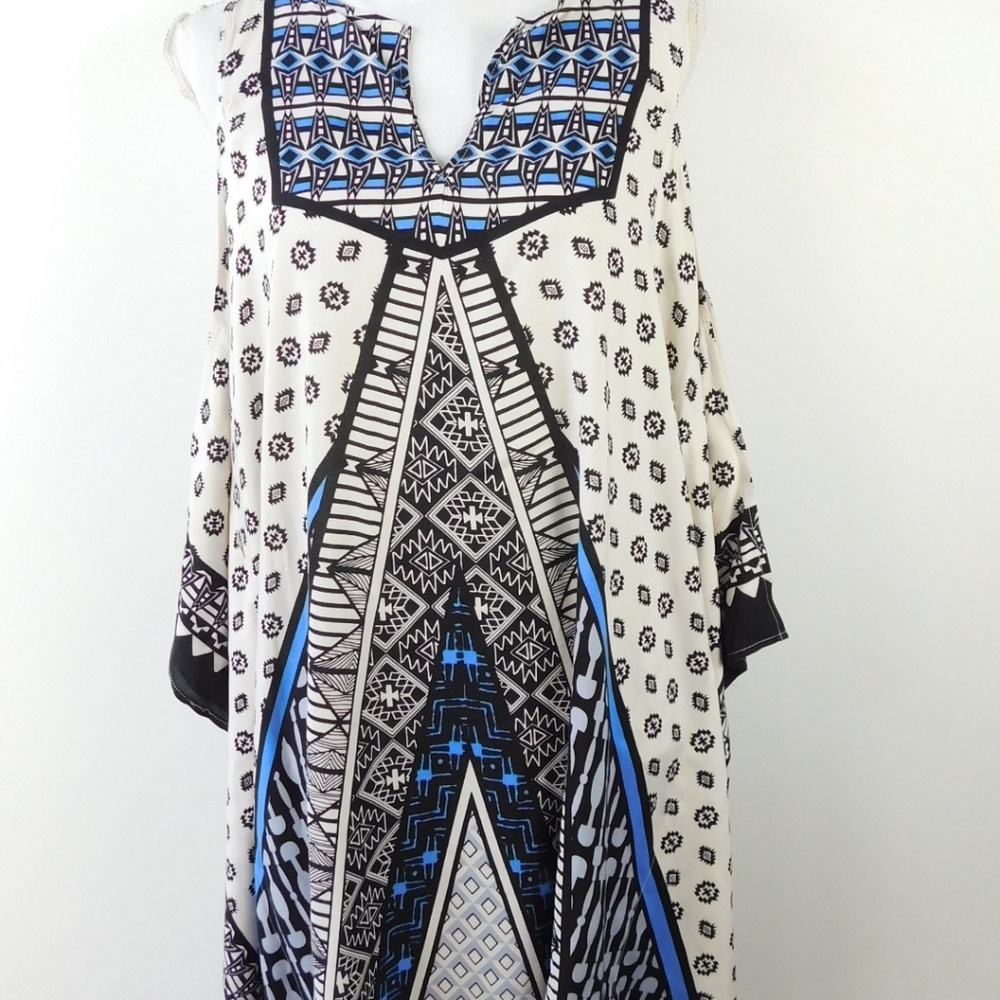 Jealous Tomato Tribal Aztec Loose Oversized Top M